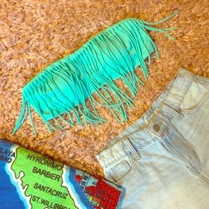Fringe Bandeau Bikini Top